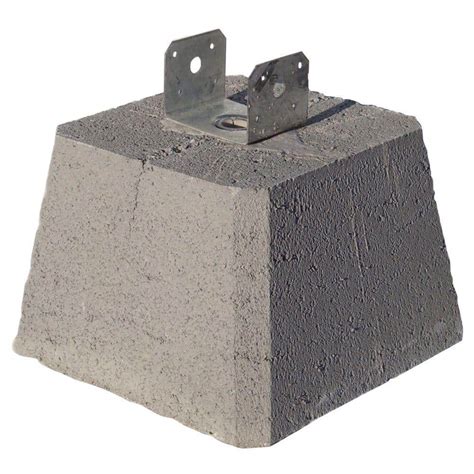 concrete pier block with metal bracket near me|concrete block with adjustable bracket.